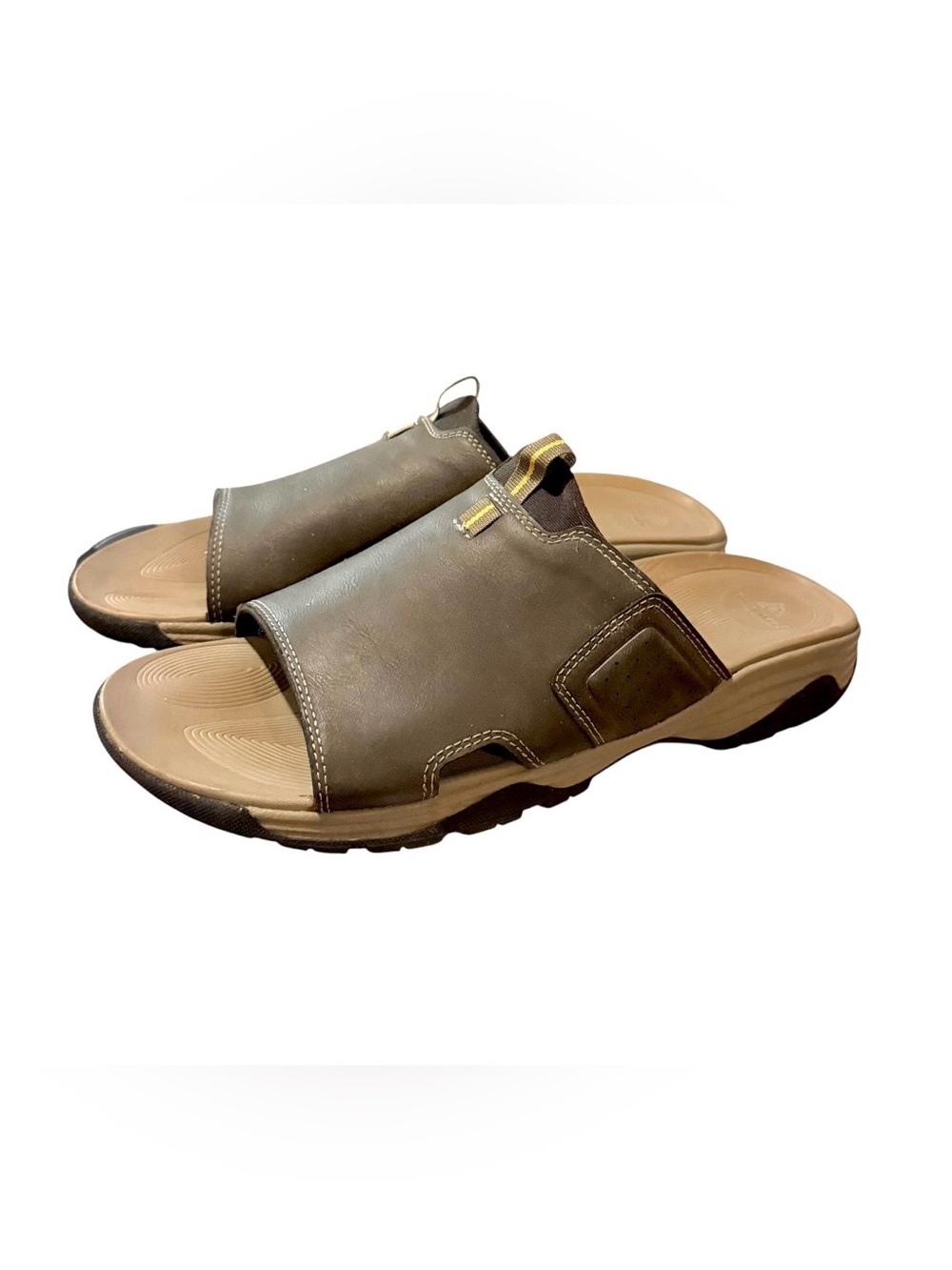 Ozark Trail Men's River Slide Brown / Tan Slip On Sandals